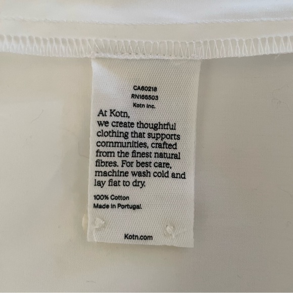 Kotn Unisex Boxy Poplin Shirt in White - Picture 5 of 7